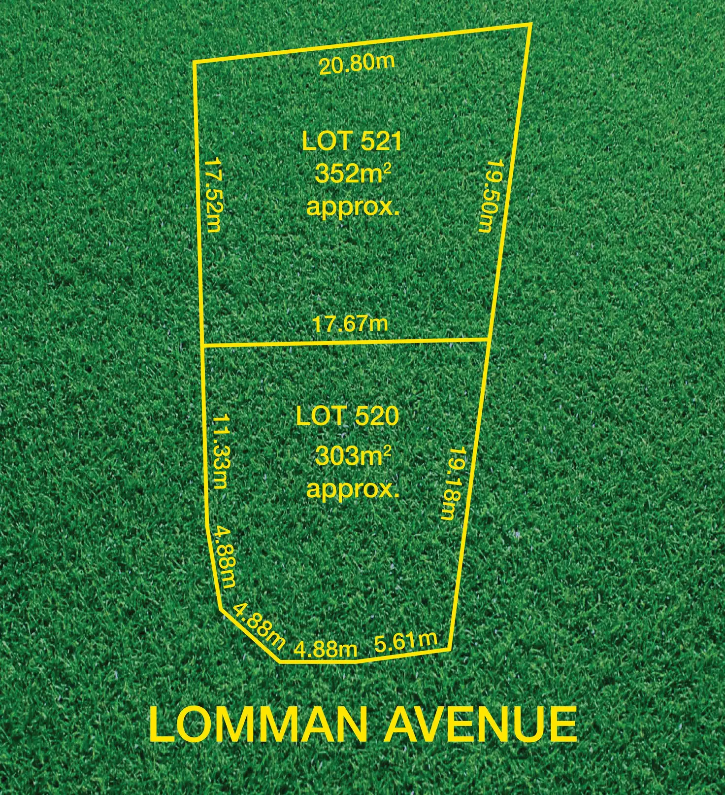 Main view of Homely land listing, Lot 521 & 520 Lomman Avenue, Newton SA 5074