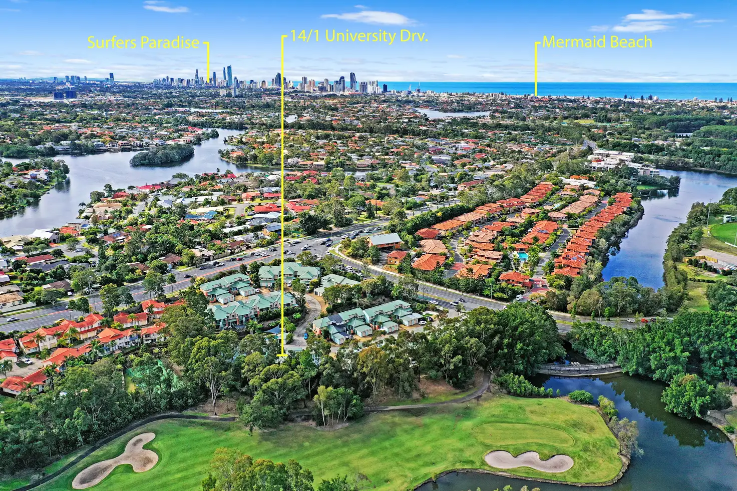 Main view of Homely townhouse listing, 14/1 University Drive, Robina QLD 4226