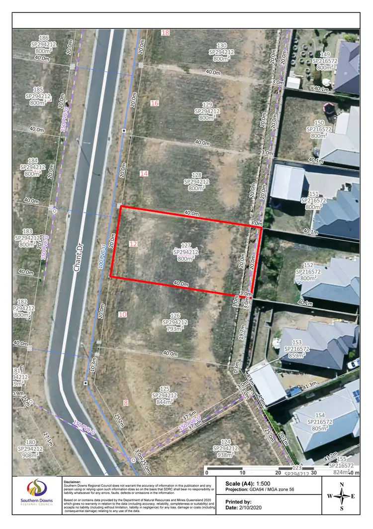Main view of Homely land listing, 12 Chant Drive, Rosenthal Heights QLD 4370