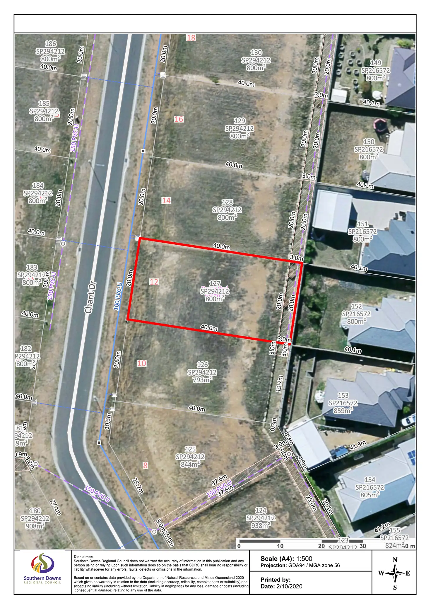 Main view of Homely land listing, 12 Chant Drive, Rosenthal Heights QLD 4370