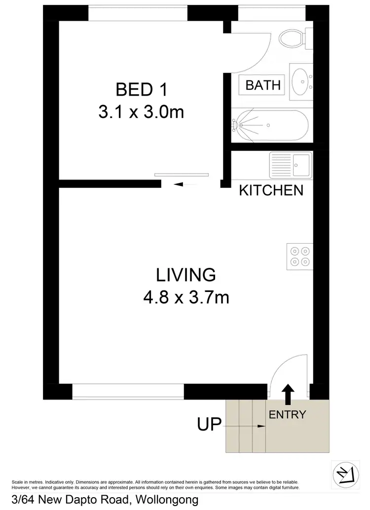 Fifth view of Homely apartment listing, 3/64 New Dapto Road, Wollongong NSW 2500