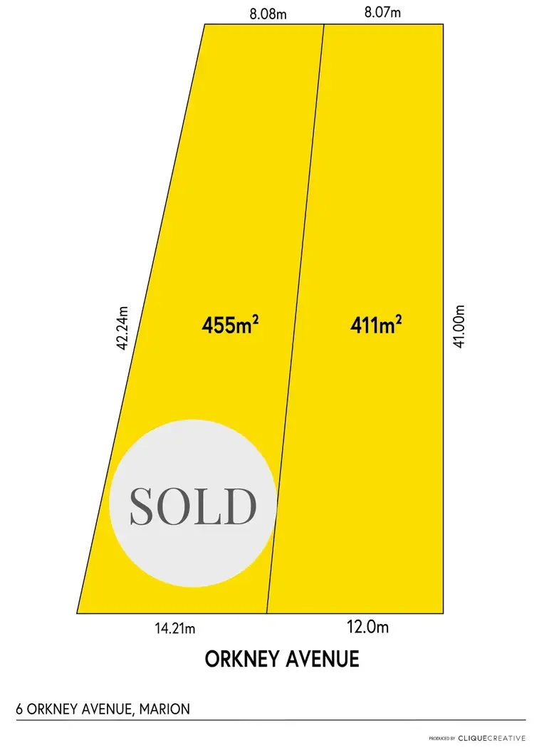 Main view of Homely land listing, Lot 1 & 2, 6 Orkney Avenue, Marion SA 5043