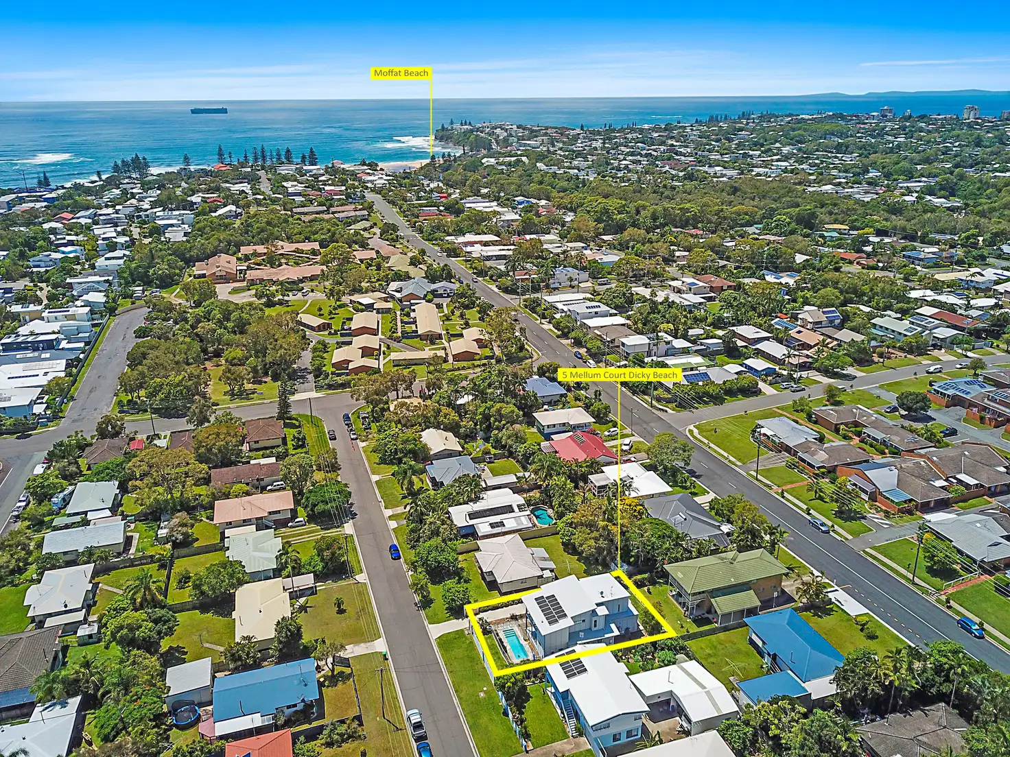 Main view of Homely house listing, 5 Mellum Court, Dicky Beach QLD 4551