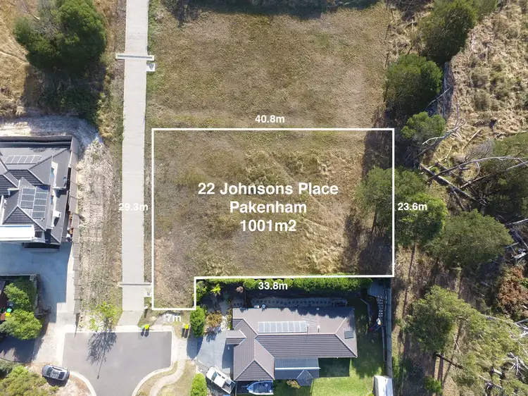 Main view of Homely land listing, 22 Johnsons Place, Pakenham VIC 3810