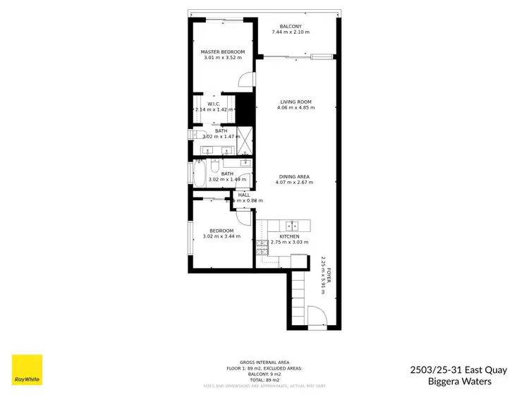 Second view of Homely apartment listing, 2503/25-31 East Quay Drive, Biggera Waters QLD 4216