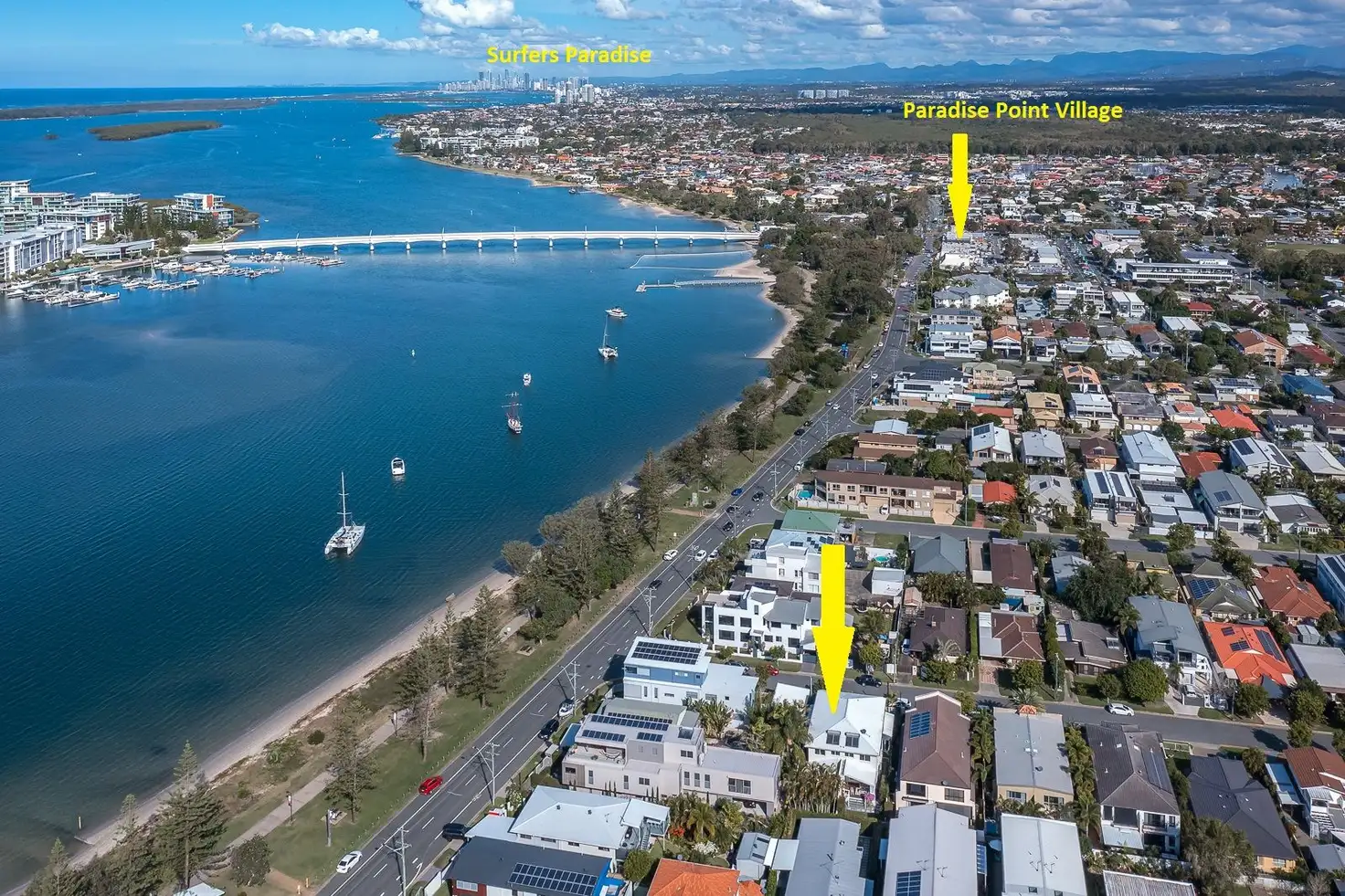 Main view of Homely semi-detached listing, 2/3 Rouen Avenue, Paradise Point QLD 4216