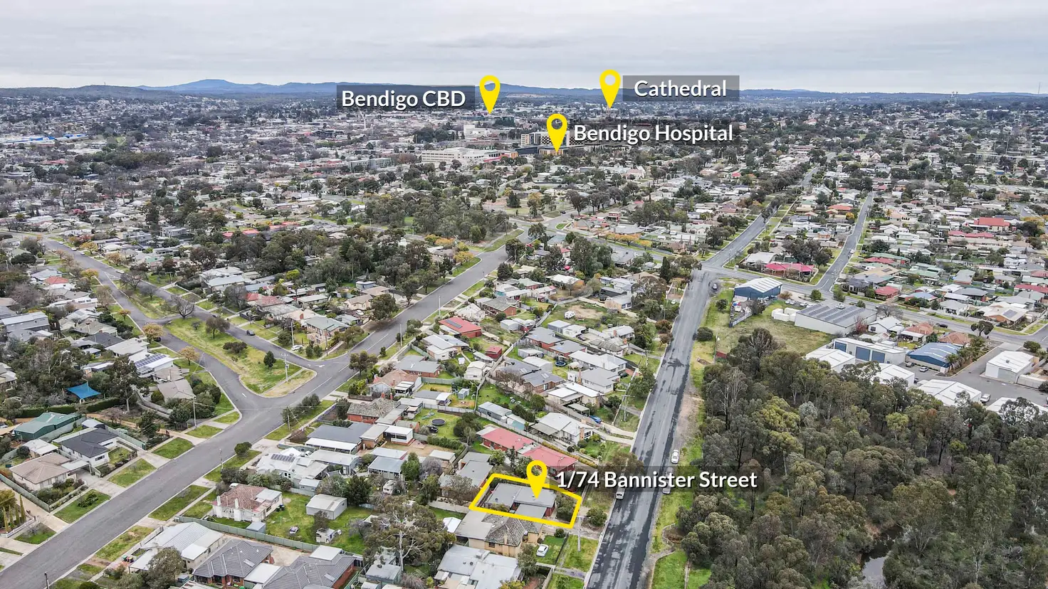Main view of Homely house listing, 1/74 Bannister Street, North Bendigo VIC 3550