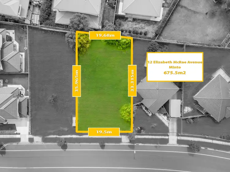 Main view of Homely land listing, 12 Elizabeth Mcrae Avenue, Minto NSW 2566