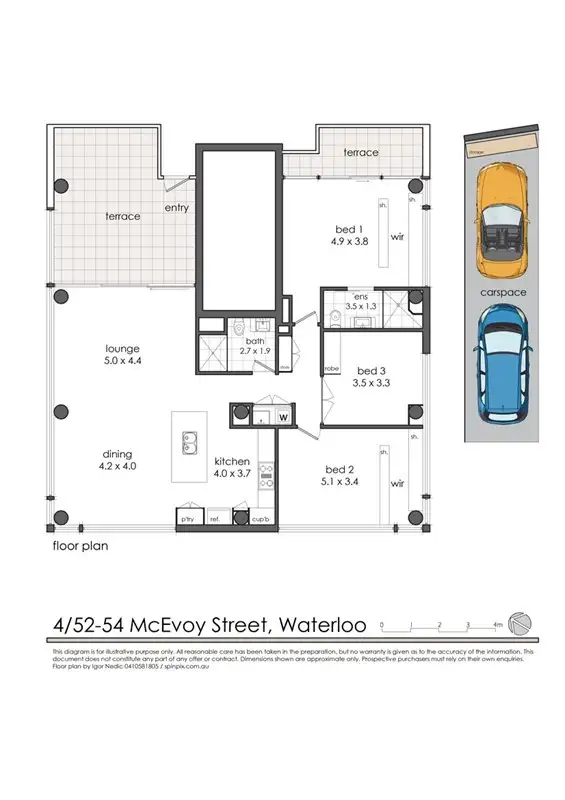 Fourth view of Homely apartment listing, 4A-4B /52-54 McEvoy Street, Waterloo NSW 2017