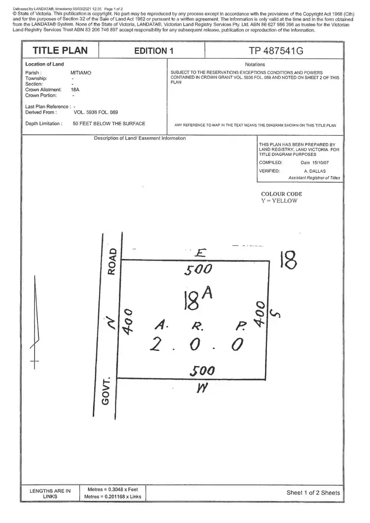 Second view of Homely land listing, LOT 1, TP6066410 Kennedy Road, Colbinabbin VIC 3559