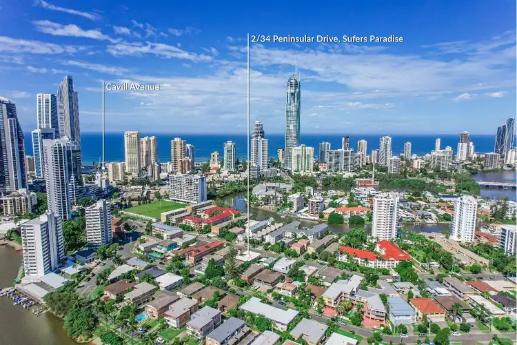 Main view of Homely unit listing, 2/34 Peninsular Drive, Surfers Paradise QLD 4217