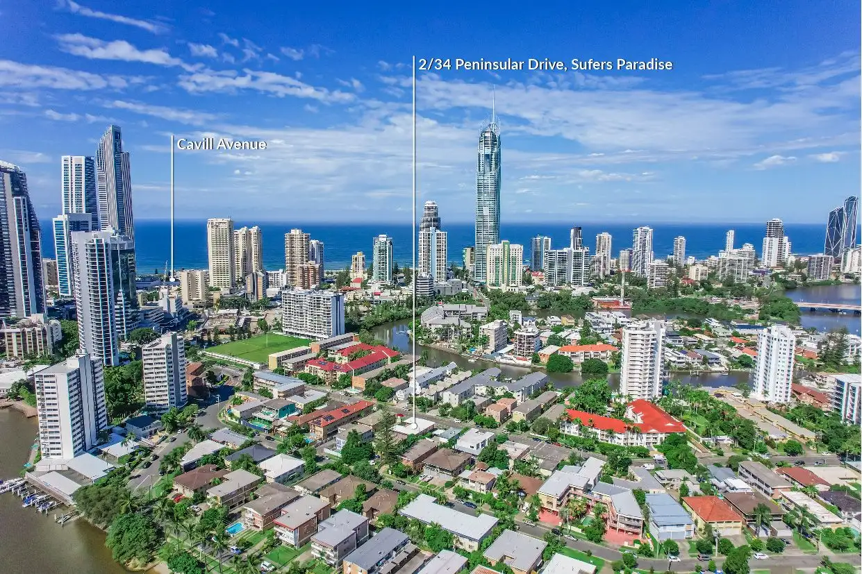 Main view of Homely unit listing, 2/34 Peninsular Drive, Surfers Paradise QLD 4217