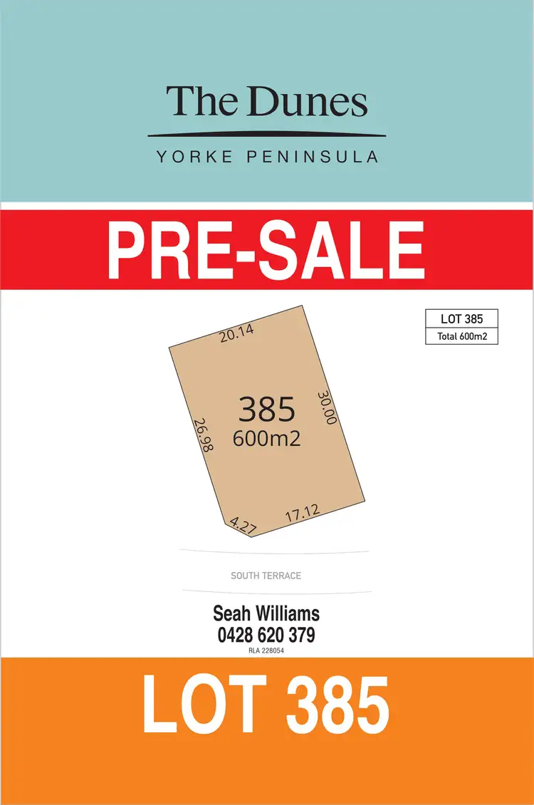 Main view of Homely land listing, LOT 385 South Terrace, Port Hughes SA 5558