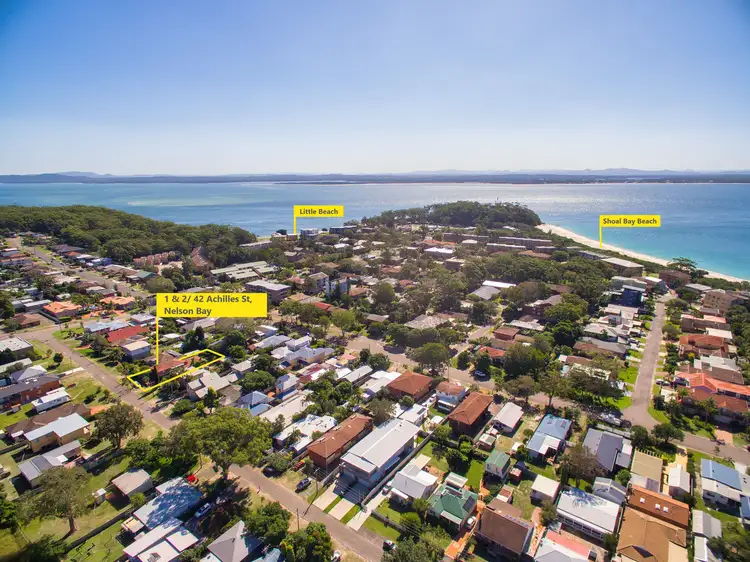 Main view of Homely block of units listing, 1 and 2/42 Achilles Street, Nelson Bay NSW 2315
