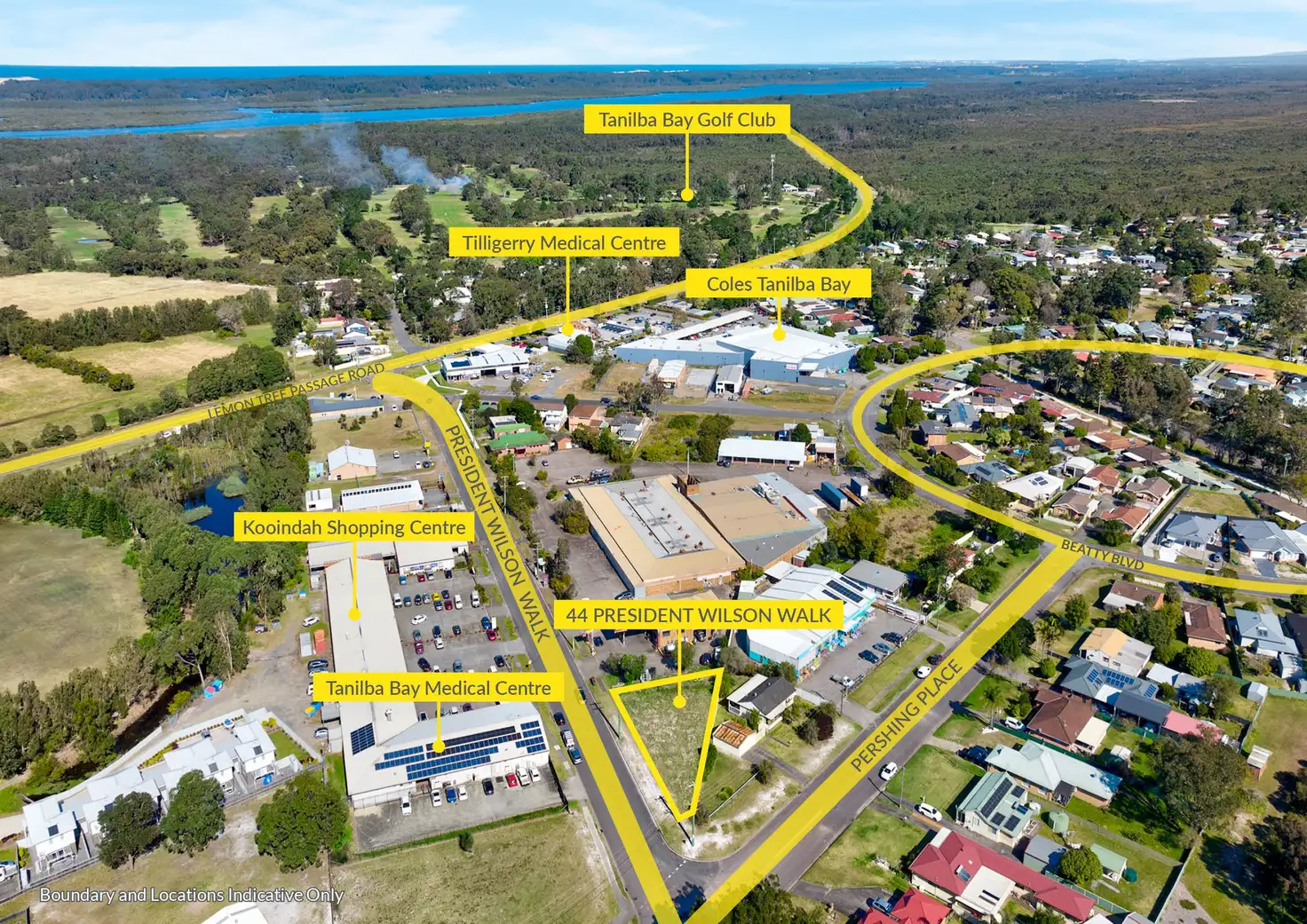 Main view of Homely land listing, 44 President Wilson Walk, Tanilba Bay NSW 2319
