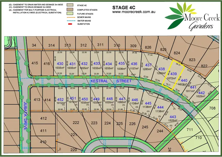Main view of Homely land listing, LOT 439, Kestral Street Stage 4C Moore Creek Gardens, Tamworth NSW 2340