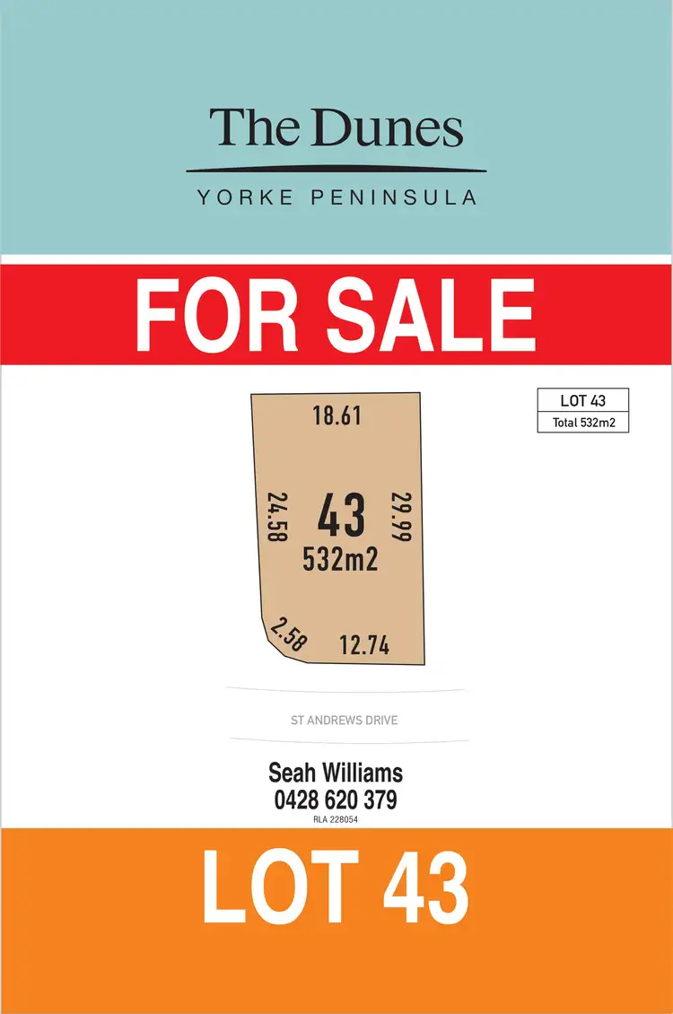 Main view of Homely land listing, LOT 43 St Andrews Drive, Port Hughes SA 5558