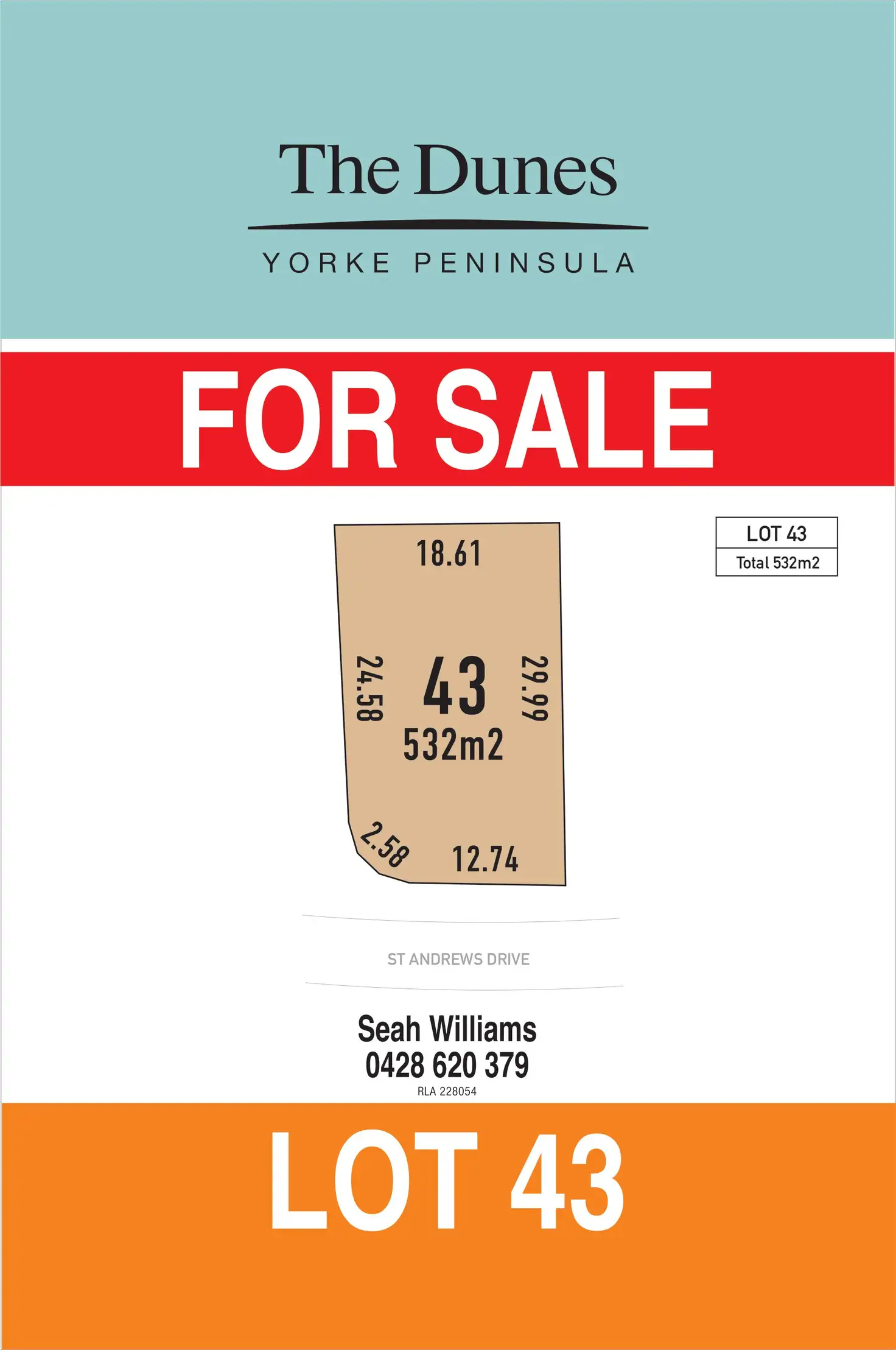 Main view of Homely land listing, LOT 43 St Andrews Drive, Port Hughes SA 5558