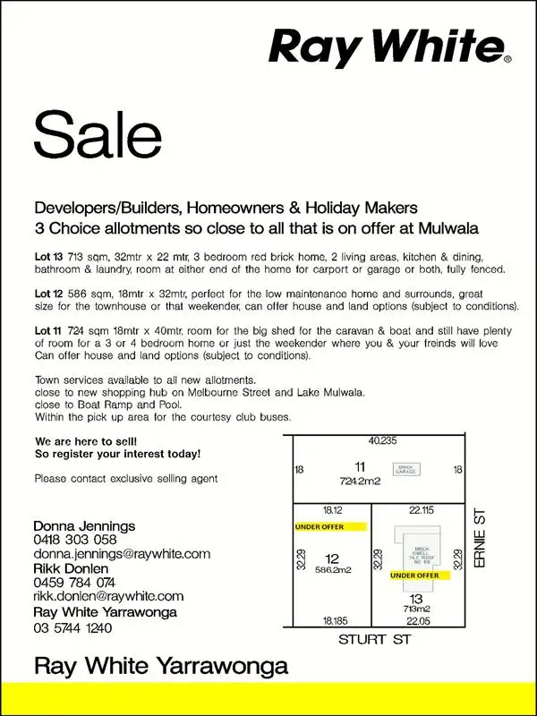 69 Lots 11/12 Sturt Street, Mulwala NSW 2647