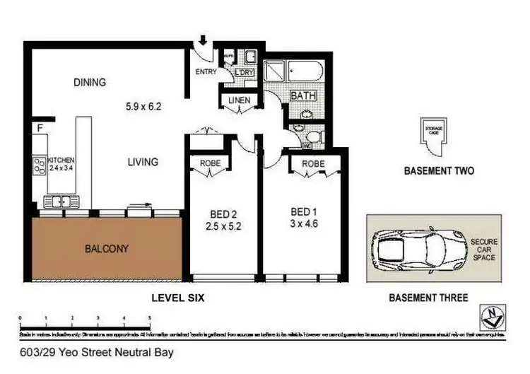 Fifth view of Homely apartment listing, 603/29 Yeo Street, Neutral Bay NSW 2089
