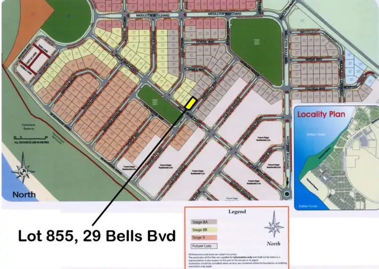 Main view of Homely land listing, Lot 855, 29 Bells Boulevard, Jurien Bay WA 6516