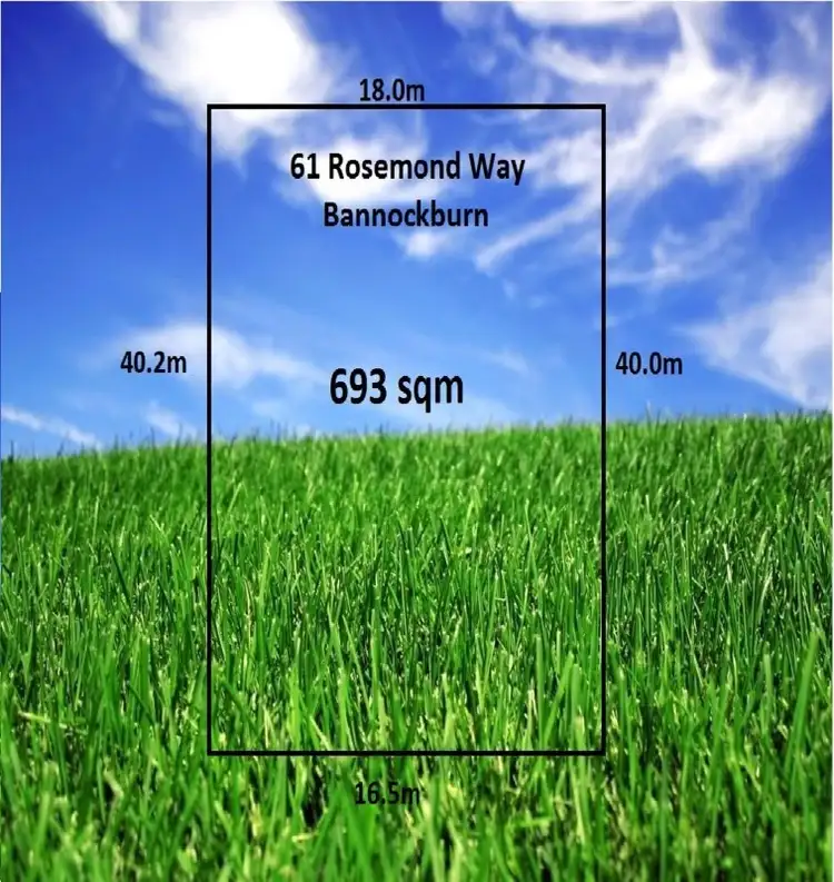 Main view of Homely land listing, 61 Rosemond Way, Bannockburn VIC 3331