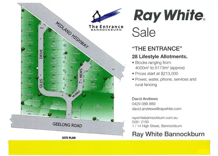 Main view of Homely land listing, Lot 16 The Entrance, Bannockburn VIC 3331