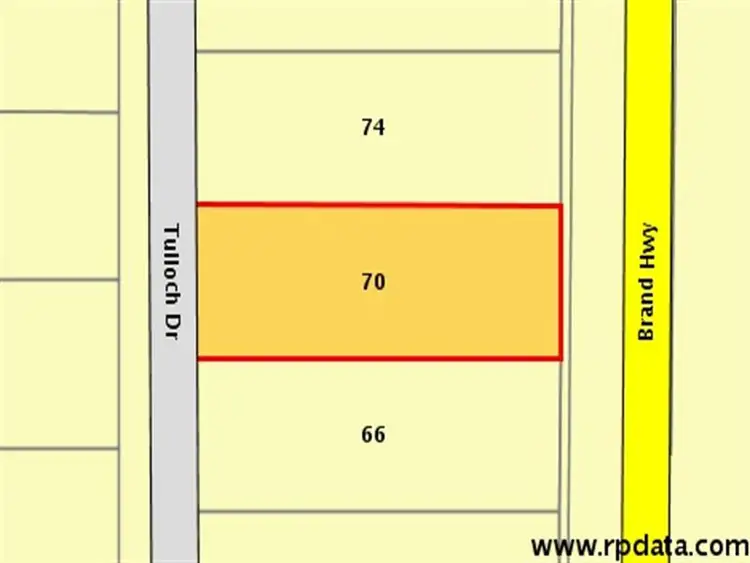 Second view of Homely land listing, 70 Tulloch Drive, Dongara WA 6525
