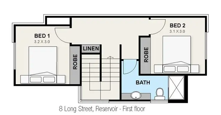 Third view of Homely townhouse listing, 8 Long Street, Reservoir VIC 3073