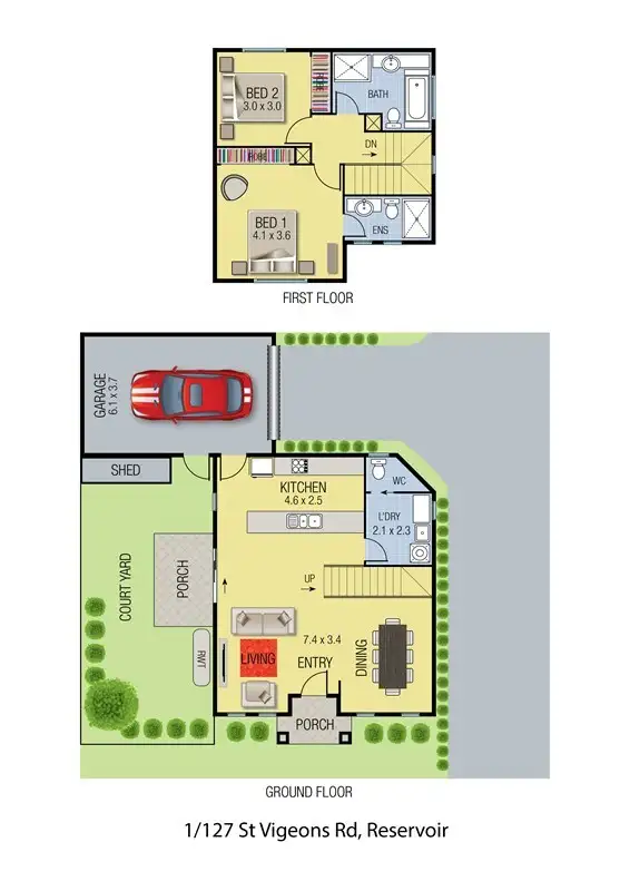Second view of Homely townhouse listing, 1-3/127 St Vigeons Road, Reservoir VIC 3073