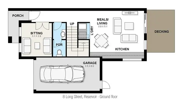 Second view of Homely townhouse listing, 8 Long Street, Reservoir VIC 3073