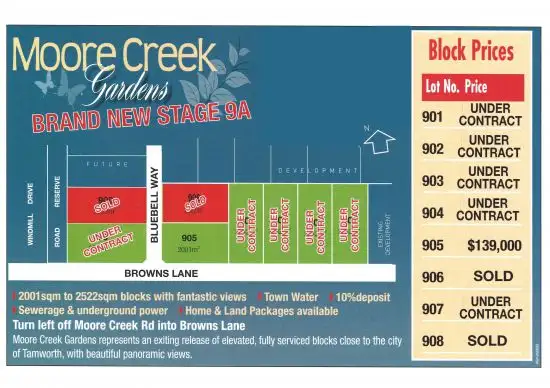 Main view of Homely land listing, Lot 905 Bluebell Way, Tamworth NSW 2340