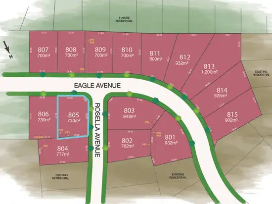 Main view of Homely land listing, Lot 805 Rosella Avenue, Tamworth NSW 2340
