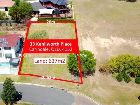 Main view of Homely land listing, 33 Kenilworth Place, Carindale QLD 4152