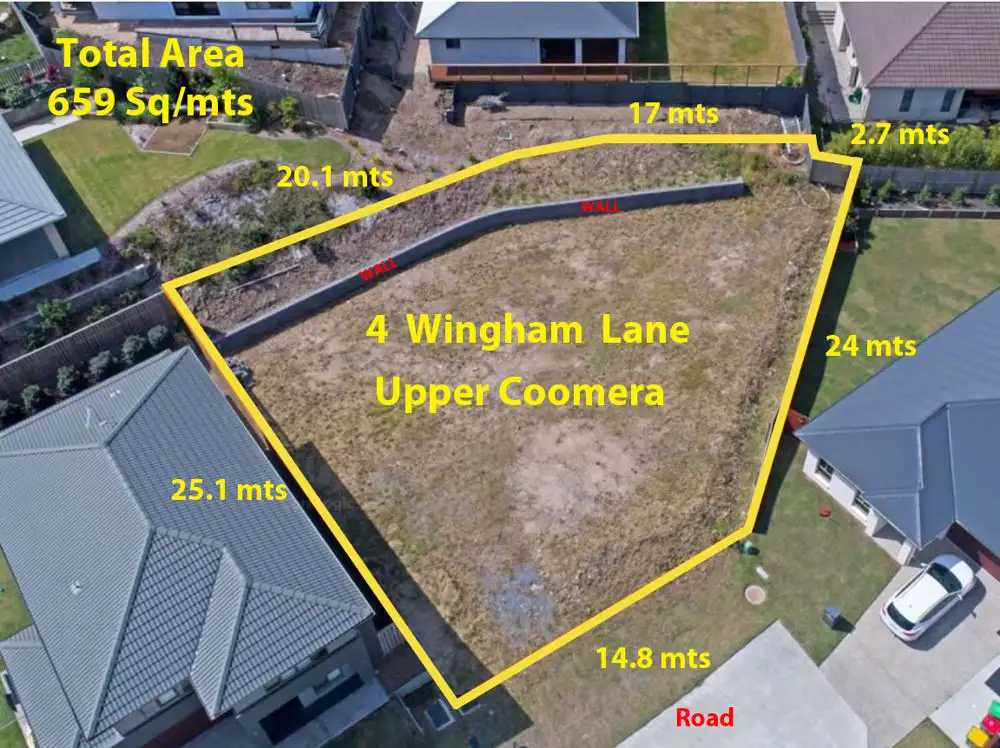 Main view of Homely land listing, 4 Wingham Lane, Upper Coomera QLD 4209