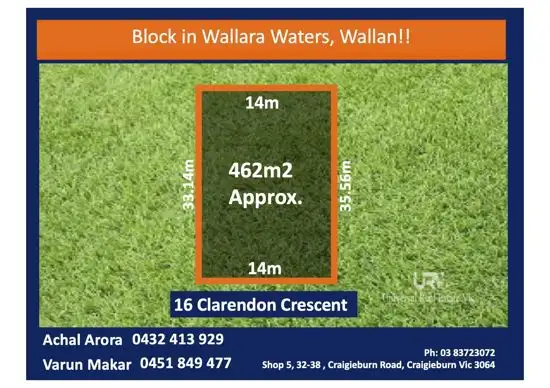 Main view of Homely land listing, 16 CLARENDON CRESCENT, Wallan VIC 3756