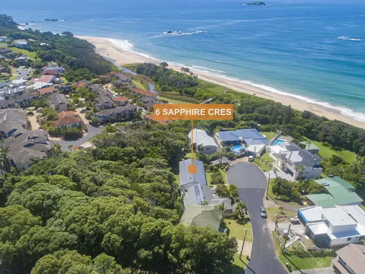 Main view of Homely house listing, 6 Sapphire Crescent, Sapphire Beach NSW 2450
