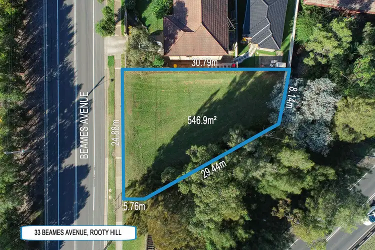 Main view of Homely land listing, 33 Beames Ave, Rooty Hill NSW 2766