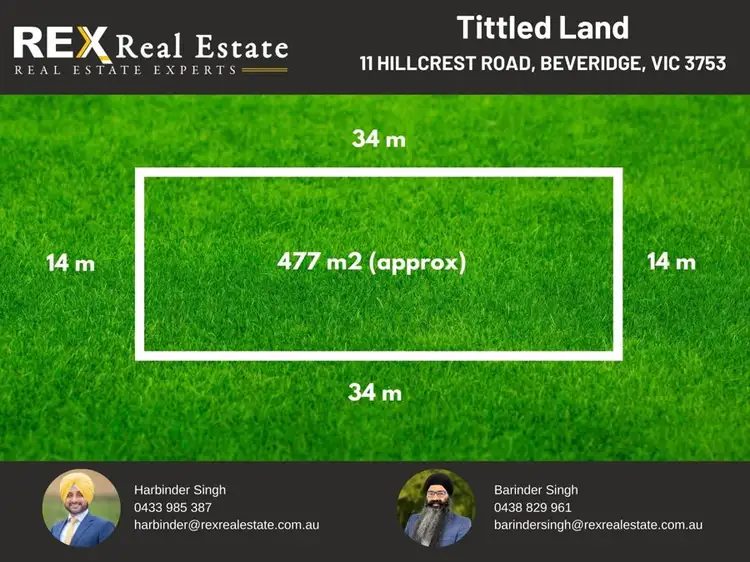 Main view of Homely land listing, 11 HILLCREST ROAD, Beveridge VIC 3753