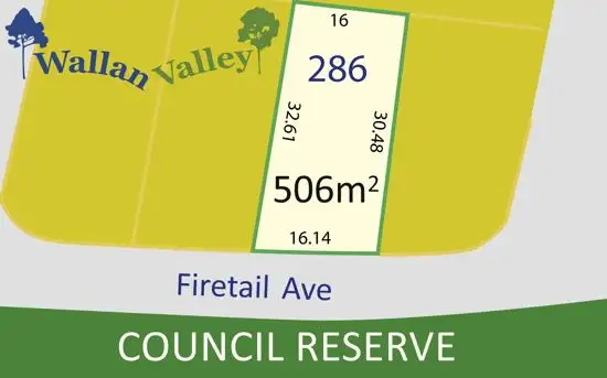 Main view of Homely land listing, Lot 286 Firetail Ave, Wallan VIC 3756