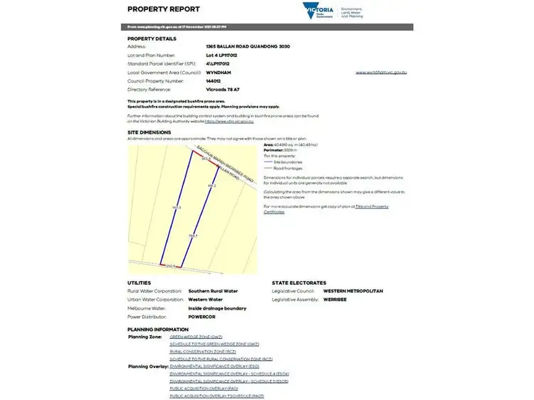 Sixth view of Homely land listing, 1365 Ballan Road, Quandong VIC 3030