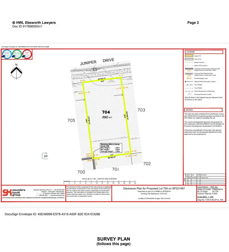Main view of Homely land listing, Lot 704 Juniper Drive, Greenbank QLD 4124