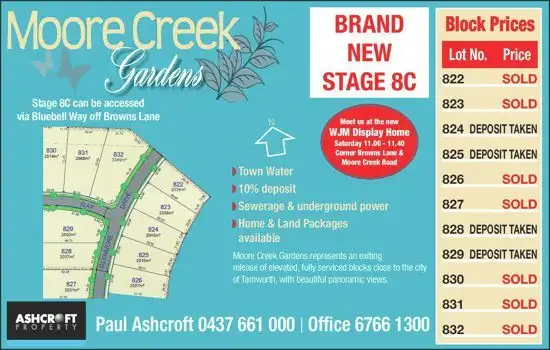 Main view of Homely land listing, Lot 822 - 832 Moore Creek Gardens Stage 8C, Tamworth NSW 2340
