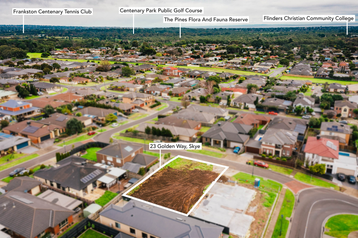Main view of Homely land listing, 23 Golden Way, Skye VIC 3977
