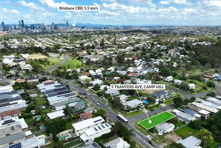 Main view of Homely land listing, 5 Tranters Avenue, Camp Hill QLD 4152