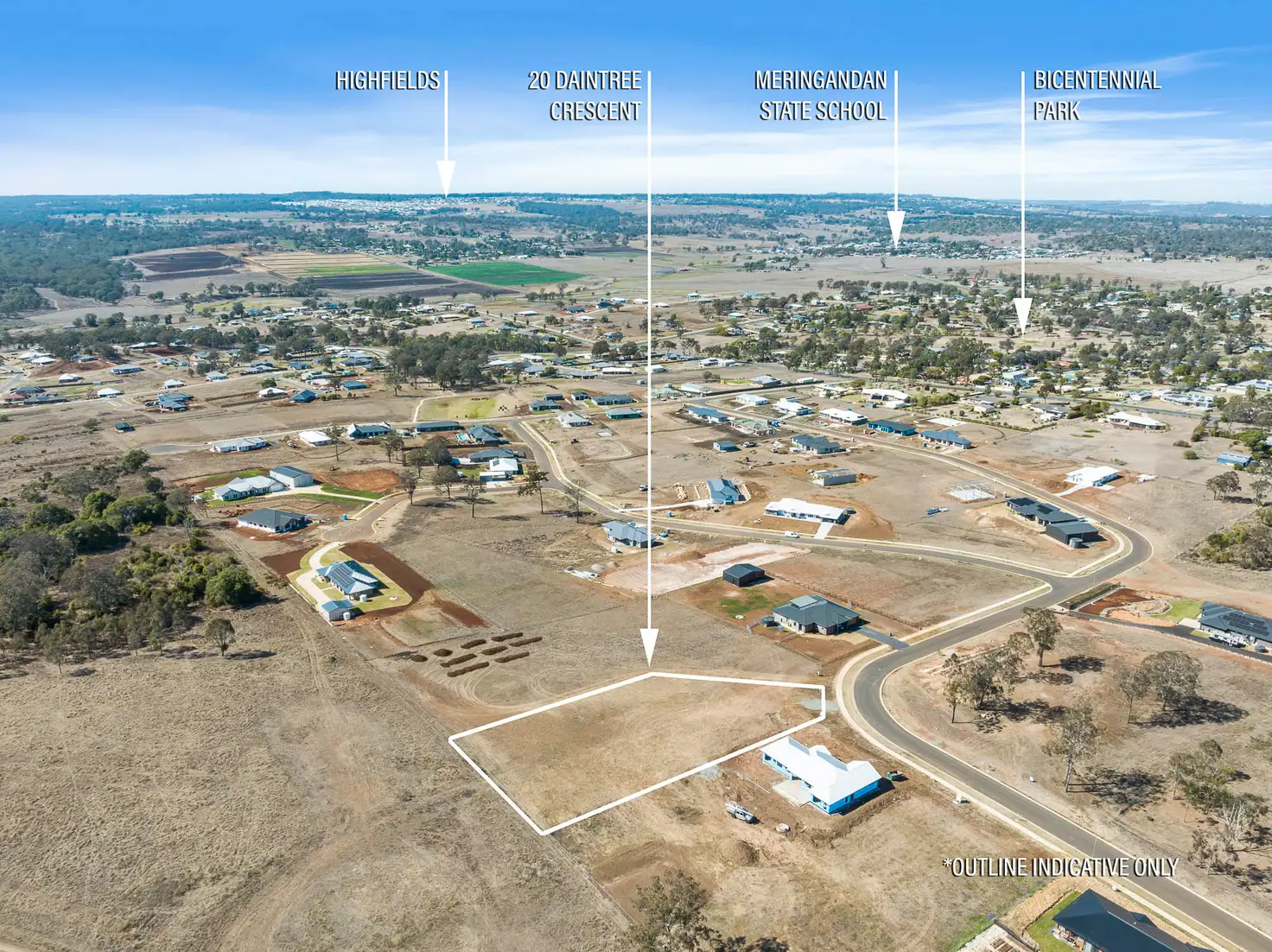Main view of Homely land listing, 20 Daintree Crescent, Meringandan West QLD 4352