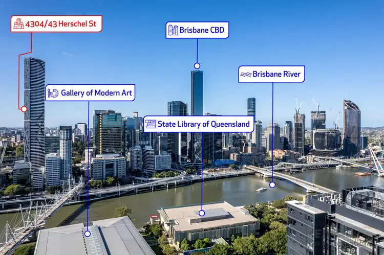 Second view of Homely apartment listing, 4304/43 Herschel Street, Brisbane City QLD 4000