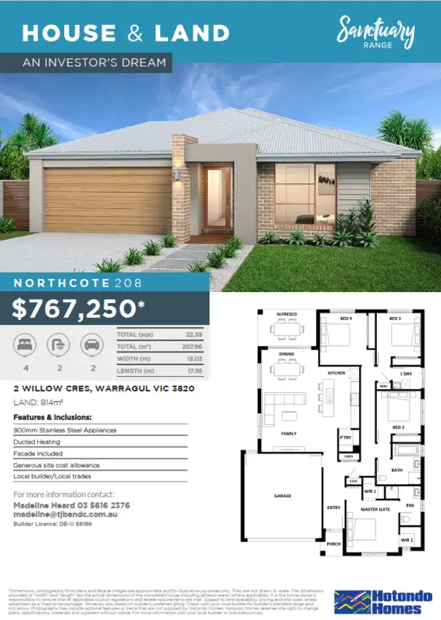 Main view of Homely land listing, 2 Willow Crescent, Warragul VIC 3820