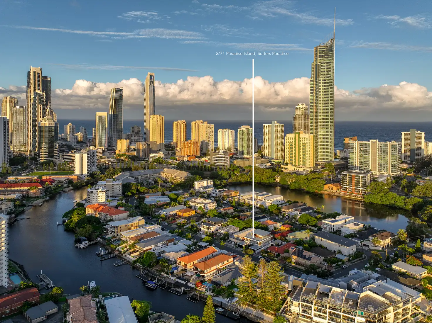 Main view of Homely semi-detached listing, 2/71 Paradise Island, Surfers Paradise QLD 4217