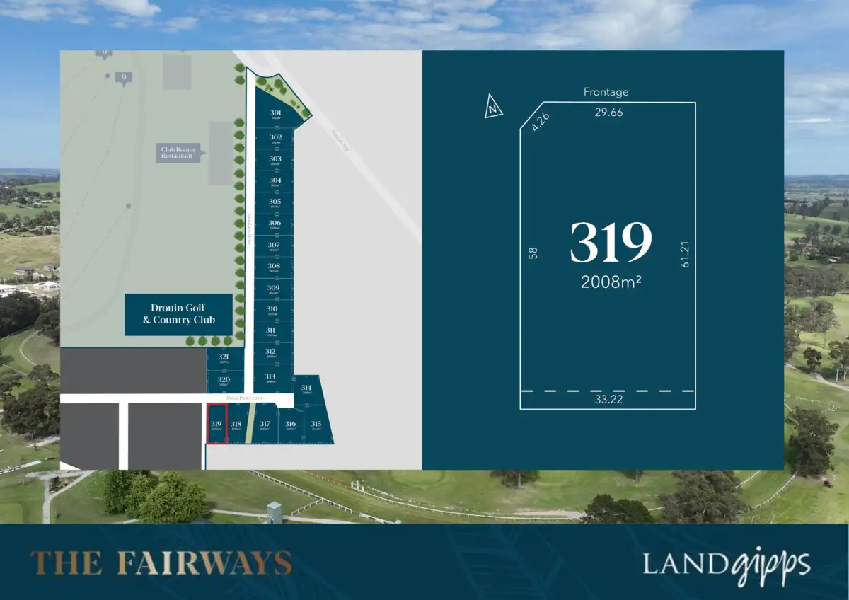 Main view of Homely land listing, LOT 319 The Fairways - Country Living, Drouin VIC 3818